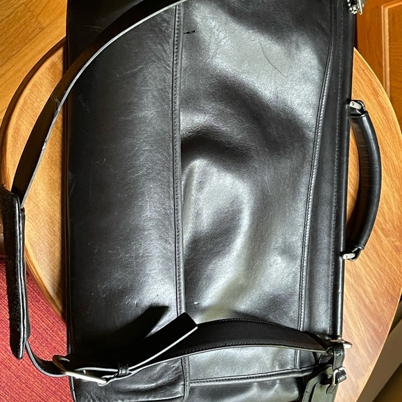 Coach Laptop business all leather bag nylon lining - Picture 2 of 13